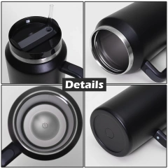 Stainless Steel Tumbler Cups Bulk 64oz Grey Sport Water Bottles