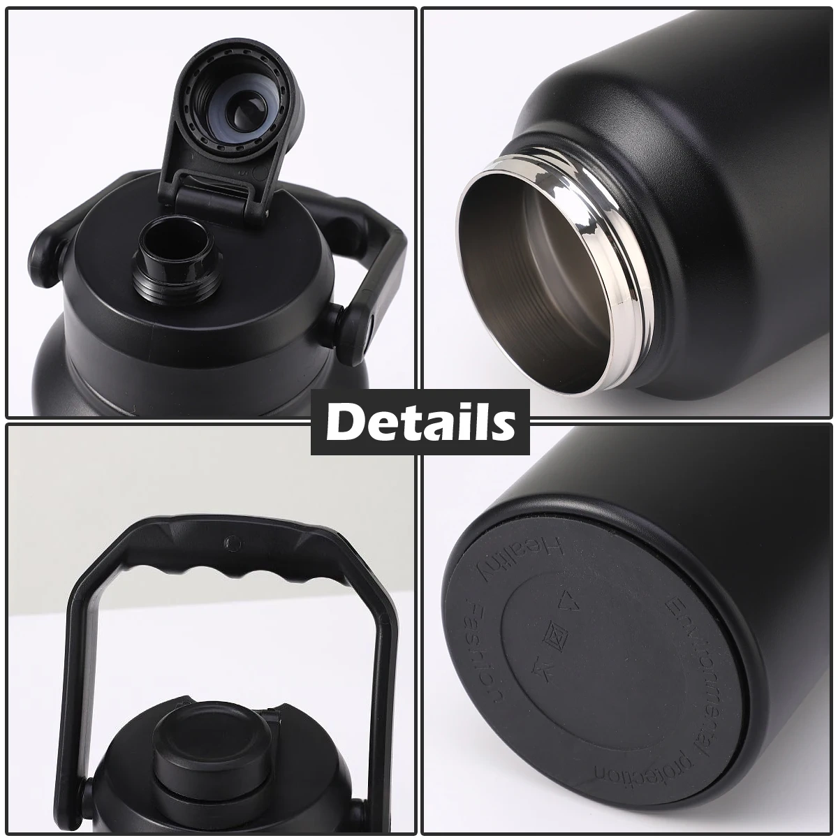 Extra Large 128oz Custom Water Bottles for Outdoor Camping 4L