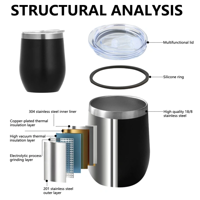 12oz Custom Tumbler Cups Wine Beer Mug Pink Egg Shape Mugs