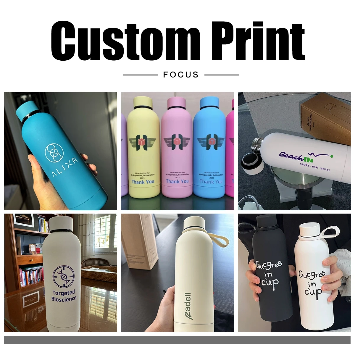 350ml Custom Water Bottles for Kids Personality Mugs with Rubber Handle Matte Coffee Cup