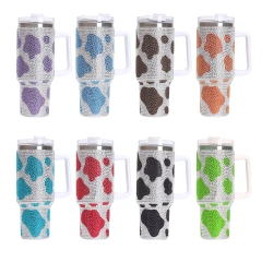 40 oz Bling Red Crystal Rhinestone Tumbler Wholesale Tumbler Factory