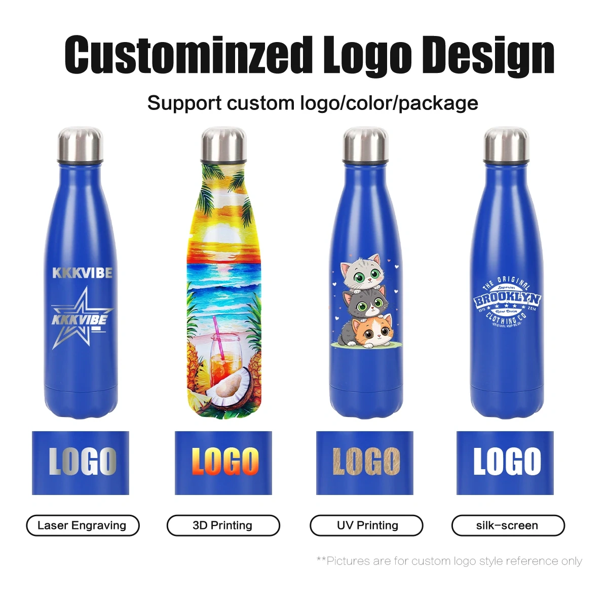 500ml Custom Water Bottles Klein Blue Cola Mugs Wholesale Tumbler Cups