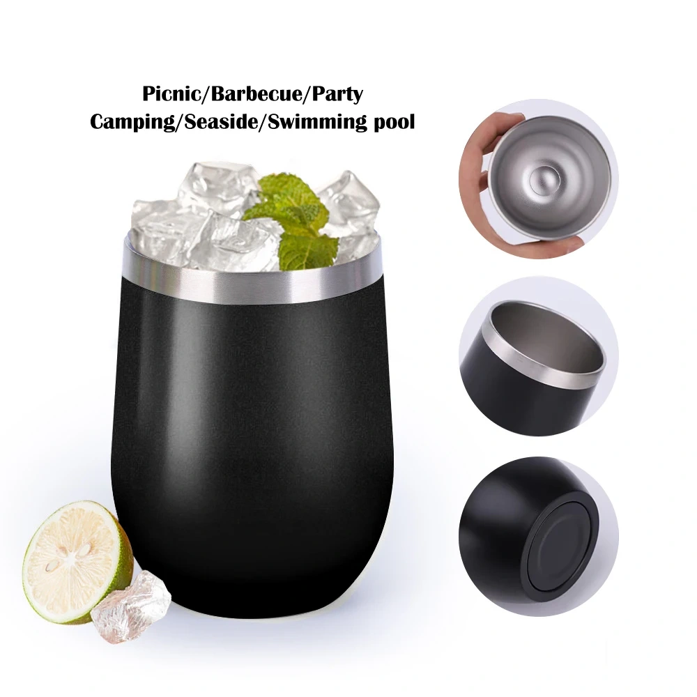 12oz Custom Tumbler Cups Wine Beer Mug Pink Egg Shape Mugs