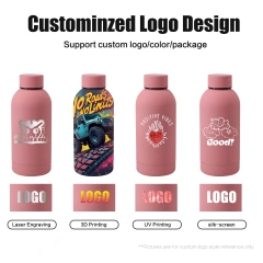 350ml Custom Water Bottles for Kids Personality Mugs with Rubber Handle Matte Coffee Cup