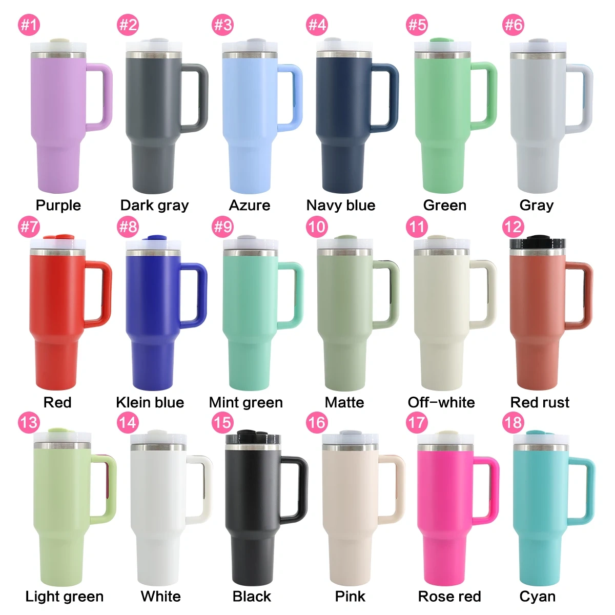 Bulk Stainless Steel Tumbler Black 40oz Adventure Tumbler with Straw