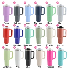 Bulk Stainless Steel Tumbler Black 40oz Adventure Tumbler with Straw