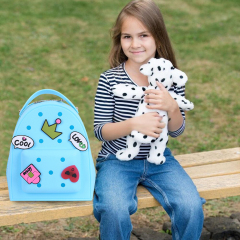 Fashion Small Pretty Cute Bags for Kids Jelly Colors Backpack with Charms EVA Rubber Washable Light Bags with Shoulder Straps