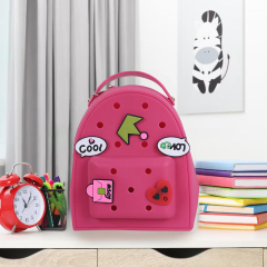 Fashion Small Pretty Cute Bags for Kids Jelly Colors Backpack with Charms EVA Rubber Washable Light Bags with Shoulder Straps