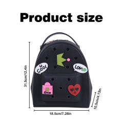 Fashion Small Pretty Cute Bags for Kids Jelly Colors Backpack with Charms EVA Rubber Washable Light Bags with Shoulder Straps