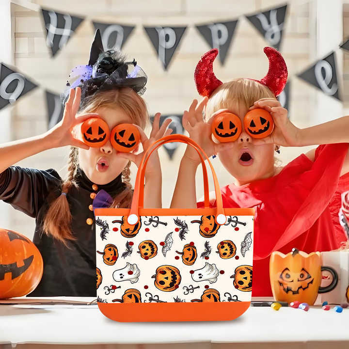 Custom Logo EVA Beach Bag Small Size Tote Bags for Children Summer Family Travel Bog Bag with Strap Washable Decoration Charms