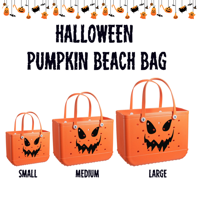 Custom Logo EVA Beach Bag Small Size Tote Bags for Children Summer Family Travel Bog Bag with Strap Washable Decoration Charms