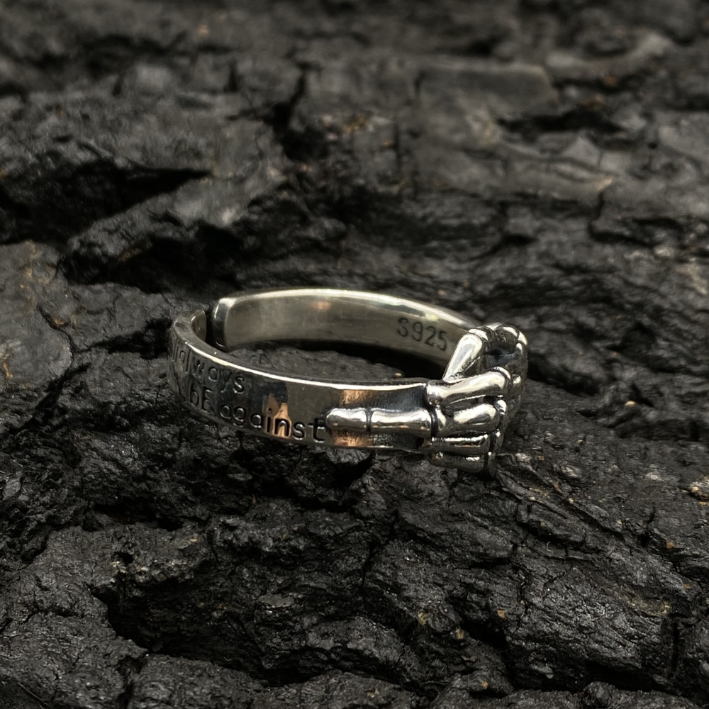 Sterling Silver Skeleton Hand Ring