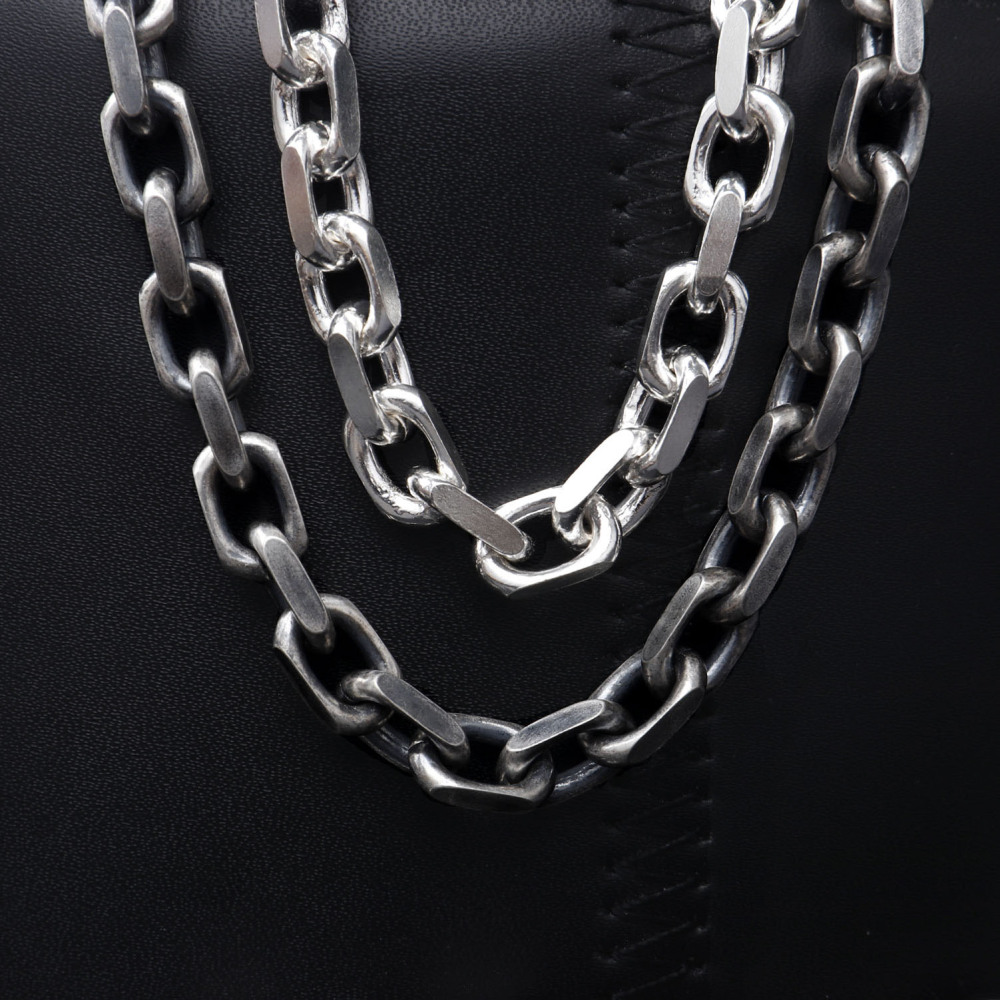 Oxidized Cable Chain Solid Silver 925.
