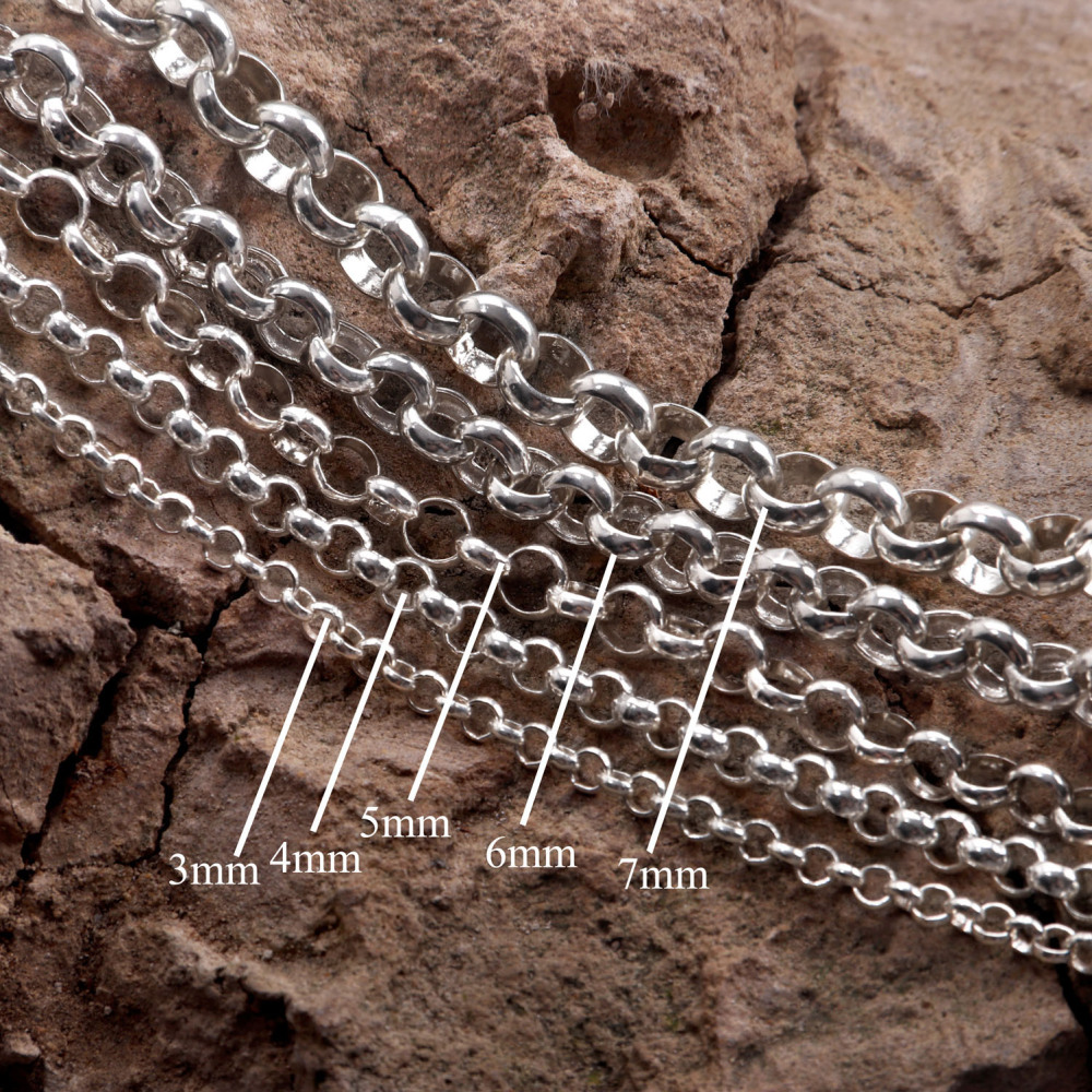 Oxidized Silver Rolo Chain