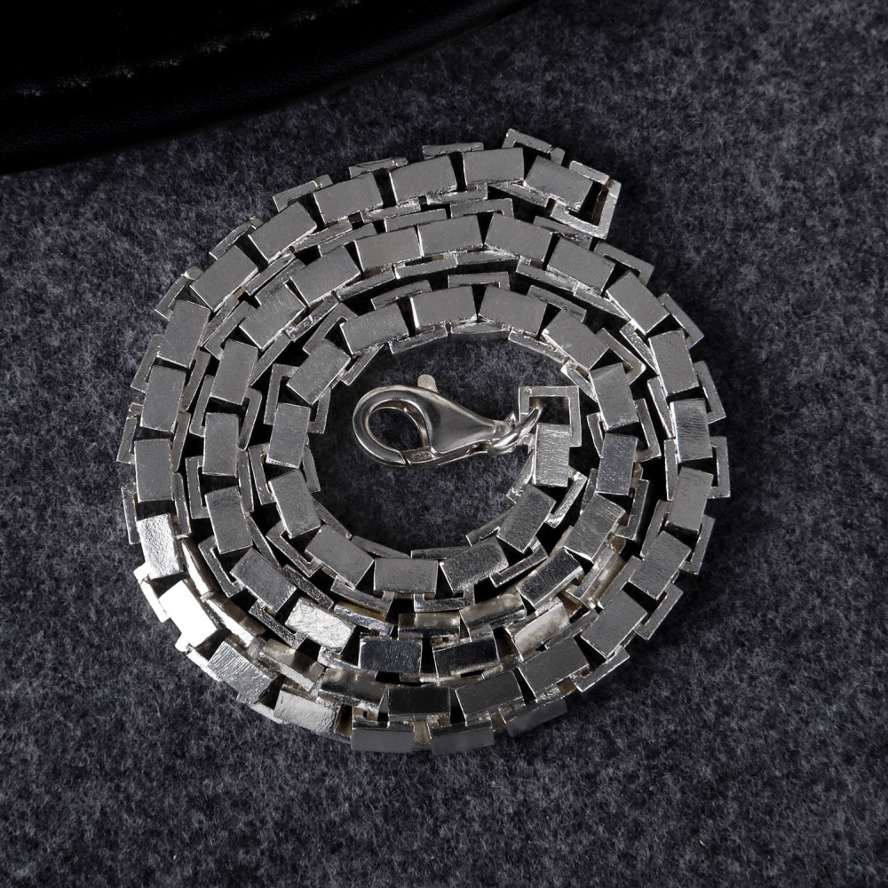 Oxidized Silver box chain