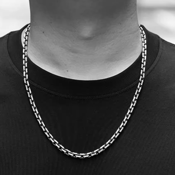 Heavy Silver Drawn Cable Chain