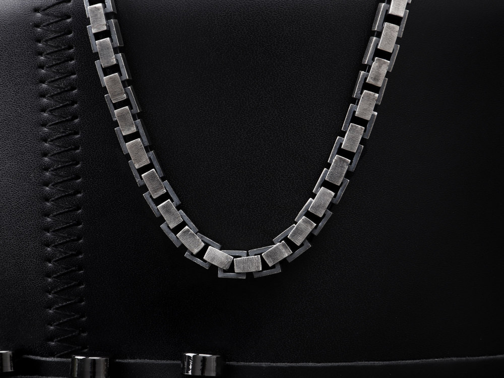 Oxidized Silver box chain