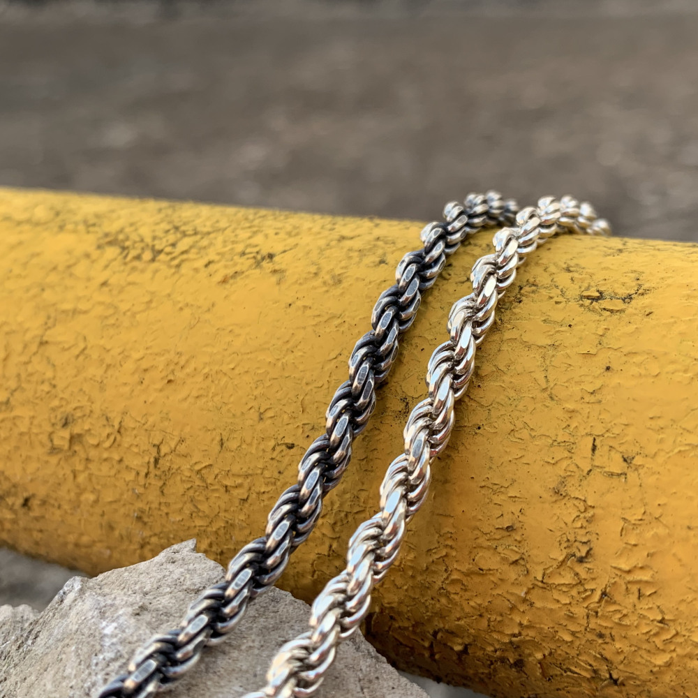 Sterling Silver 925 Rope Chain Bracelet