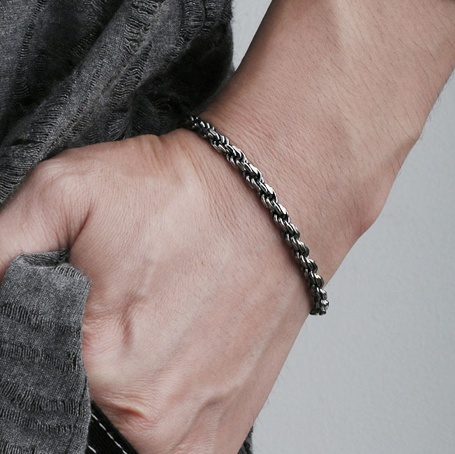 Sterling Silver 925 Rope Chain Bracelet