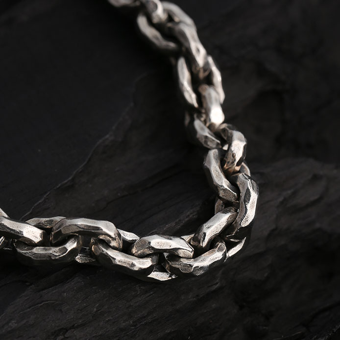 Handmade Heavy Silver Chain Bracelet
