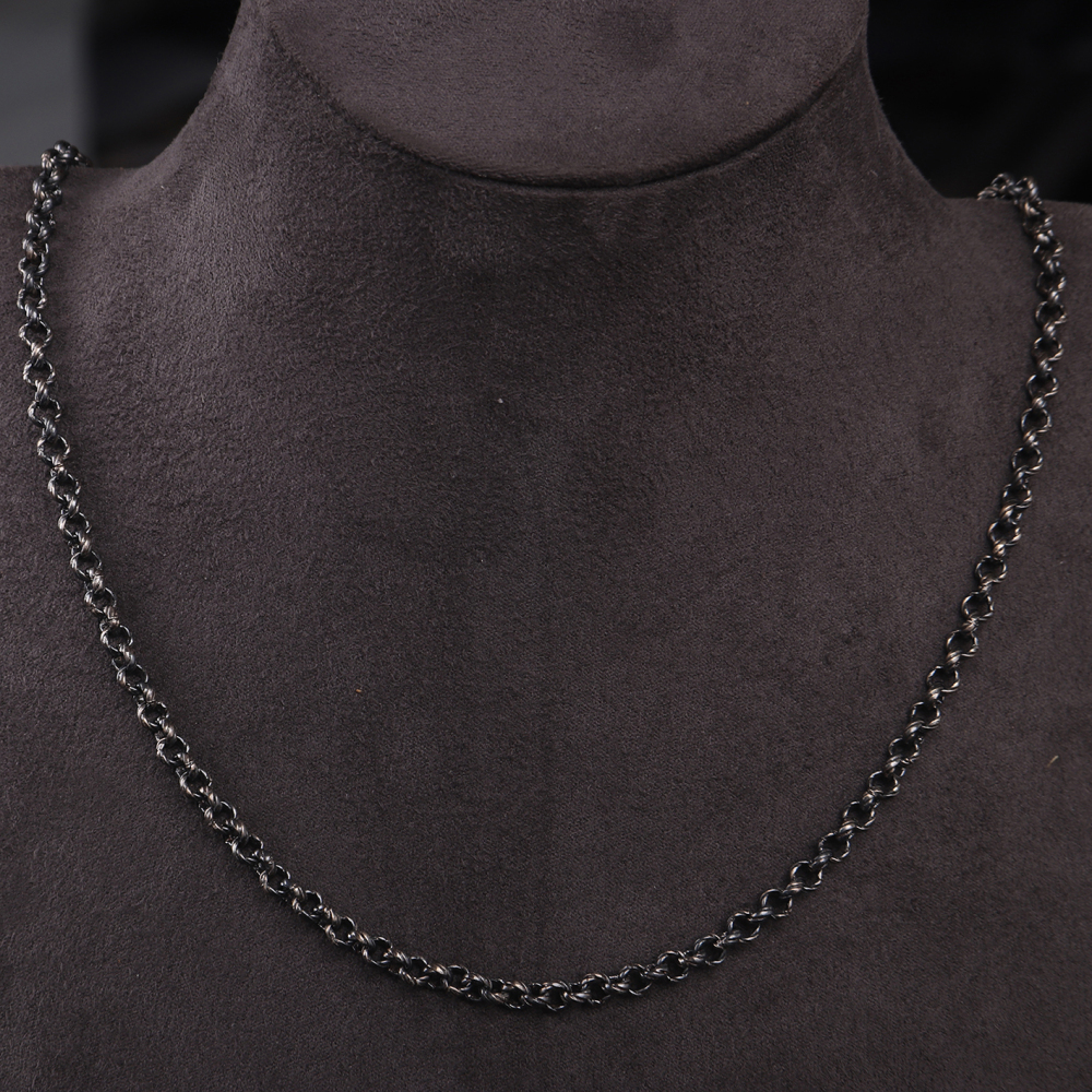 Oxidized  Silver necklace
