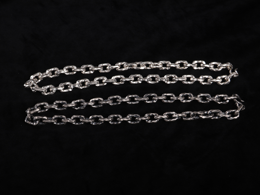 Oxidized Heavy Silver Chunky Chain