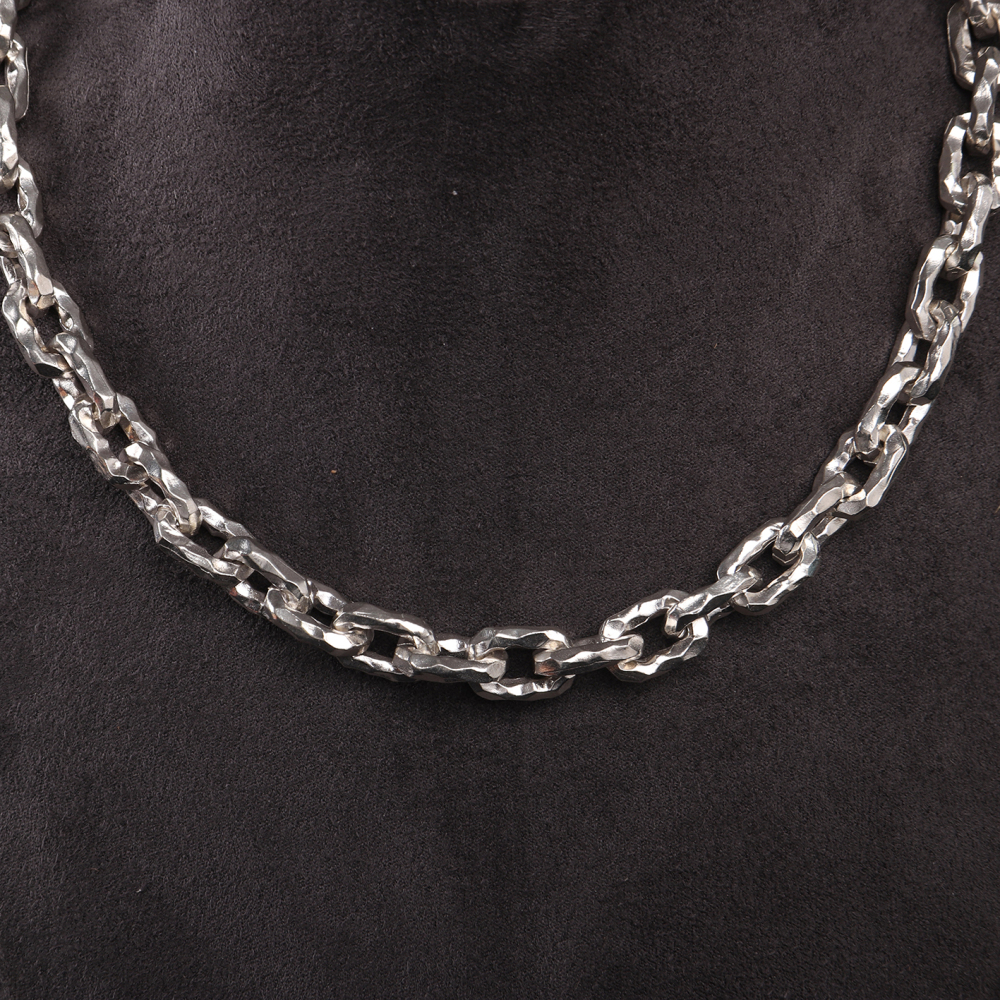Oxidized Heavy Silver Chunky Chain