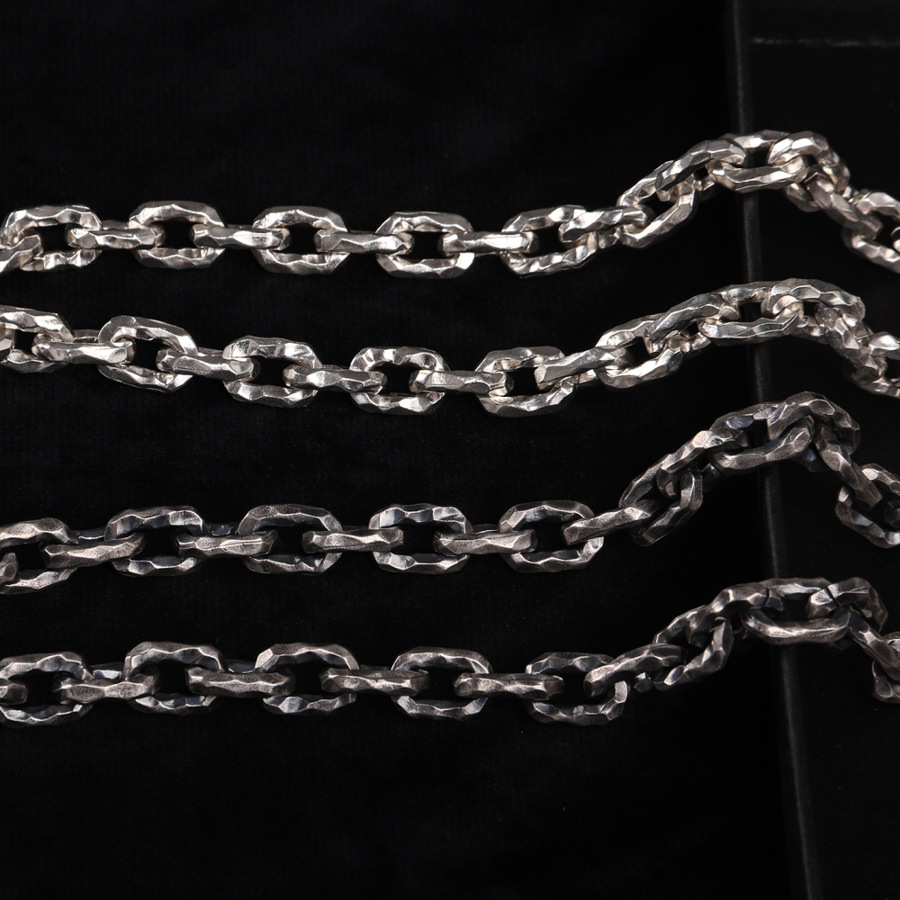 Oxidized Heavy Silver Chunky Chain