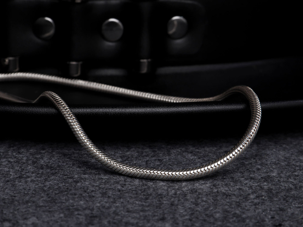 Oxidized 925 Sterling Silver Snake Chain