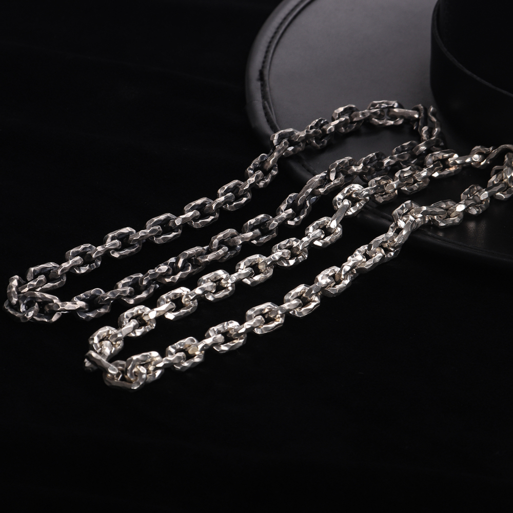 Oxidized Heavy Silver Chunky Chain