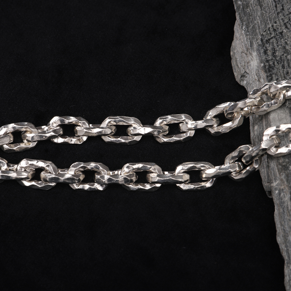 Oxidized Heavy Silver Chunky Chain
