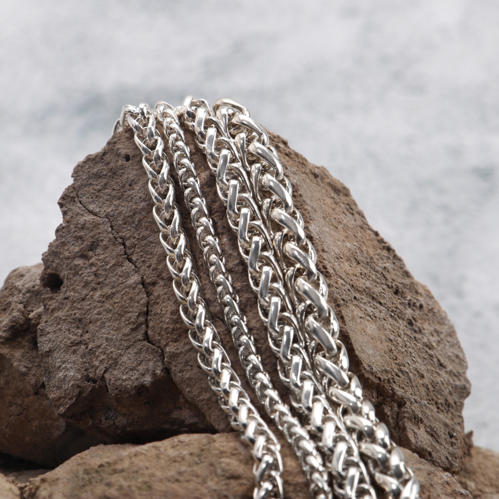 Oxidized Silver Chopin Chain
