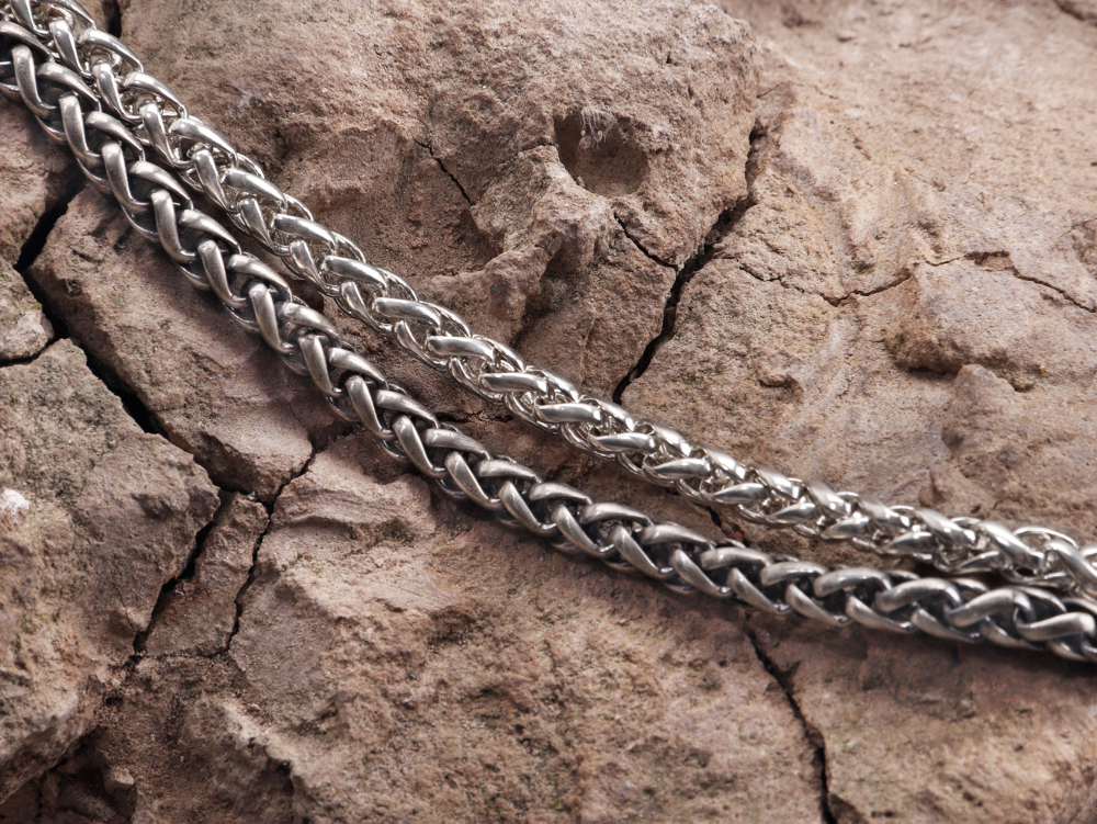 Oxidized Silver Chopin Chain