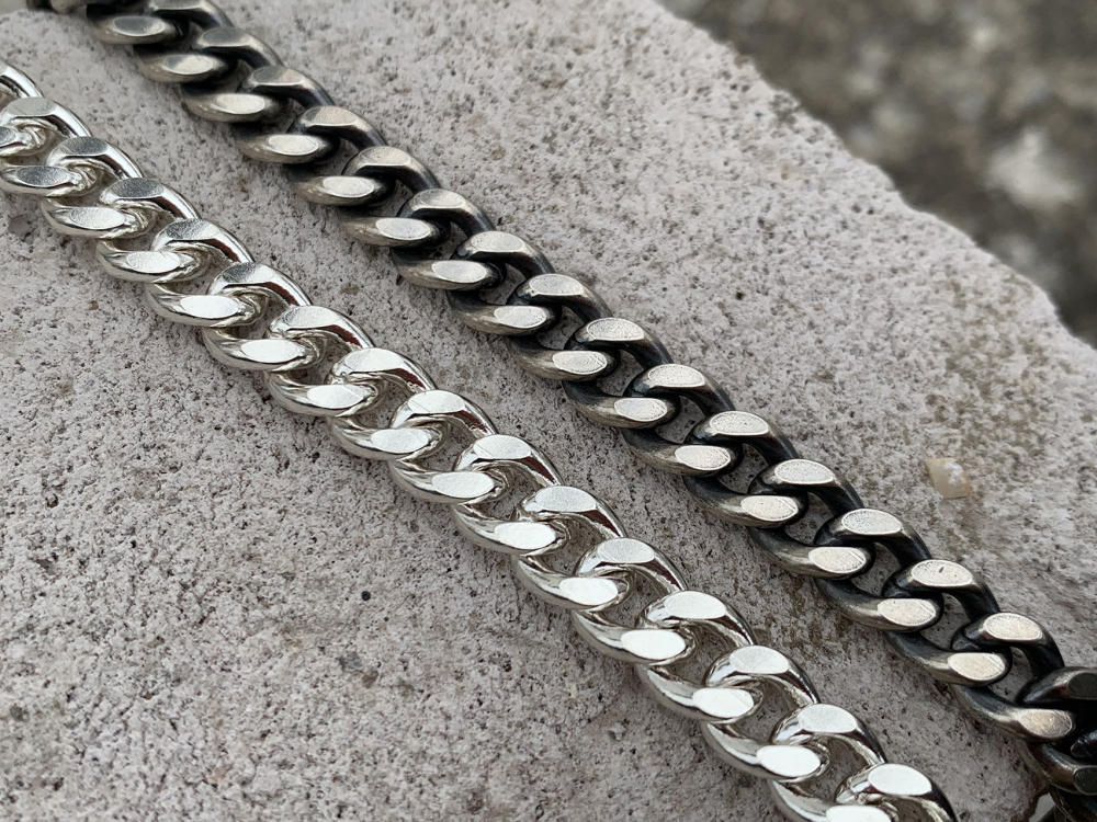 Oxidized Silver Cuban Links