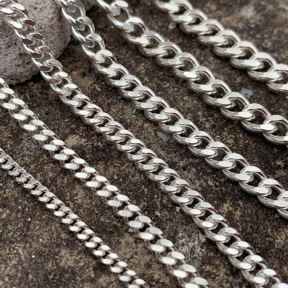Oxidized Silver Cuban Links