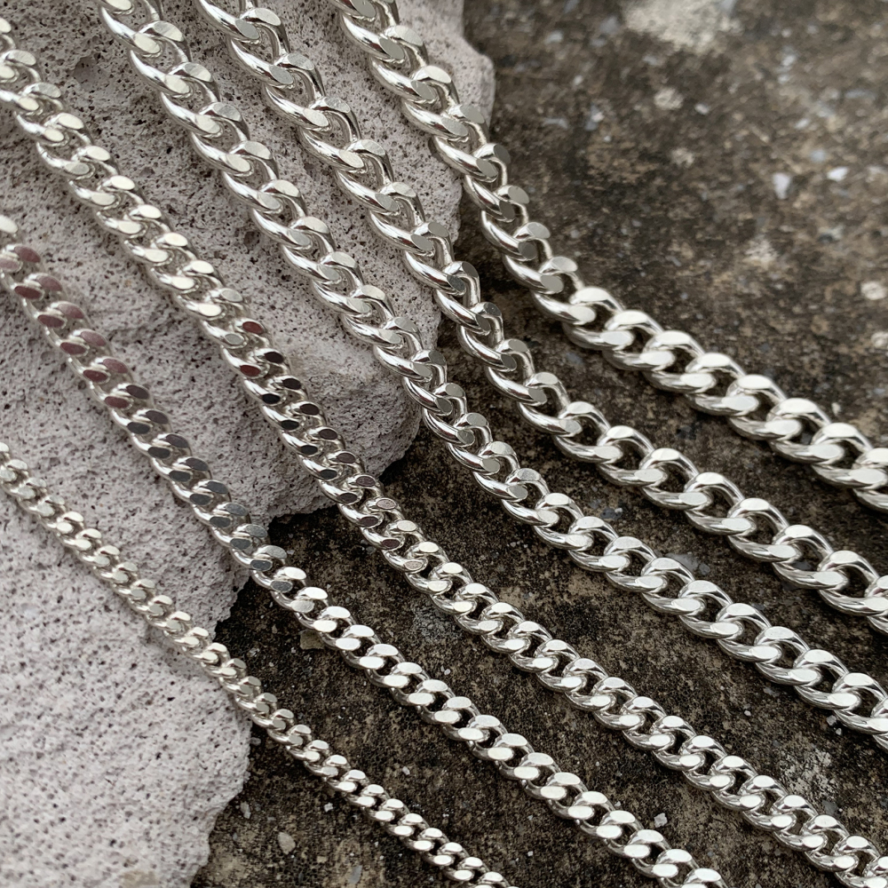Oxidized Silver Cuban Links