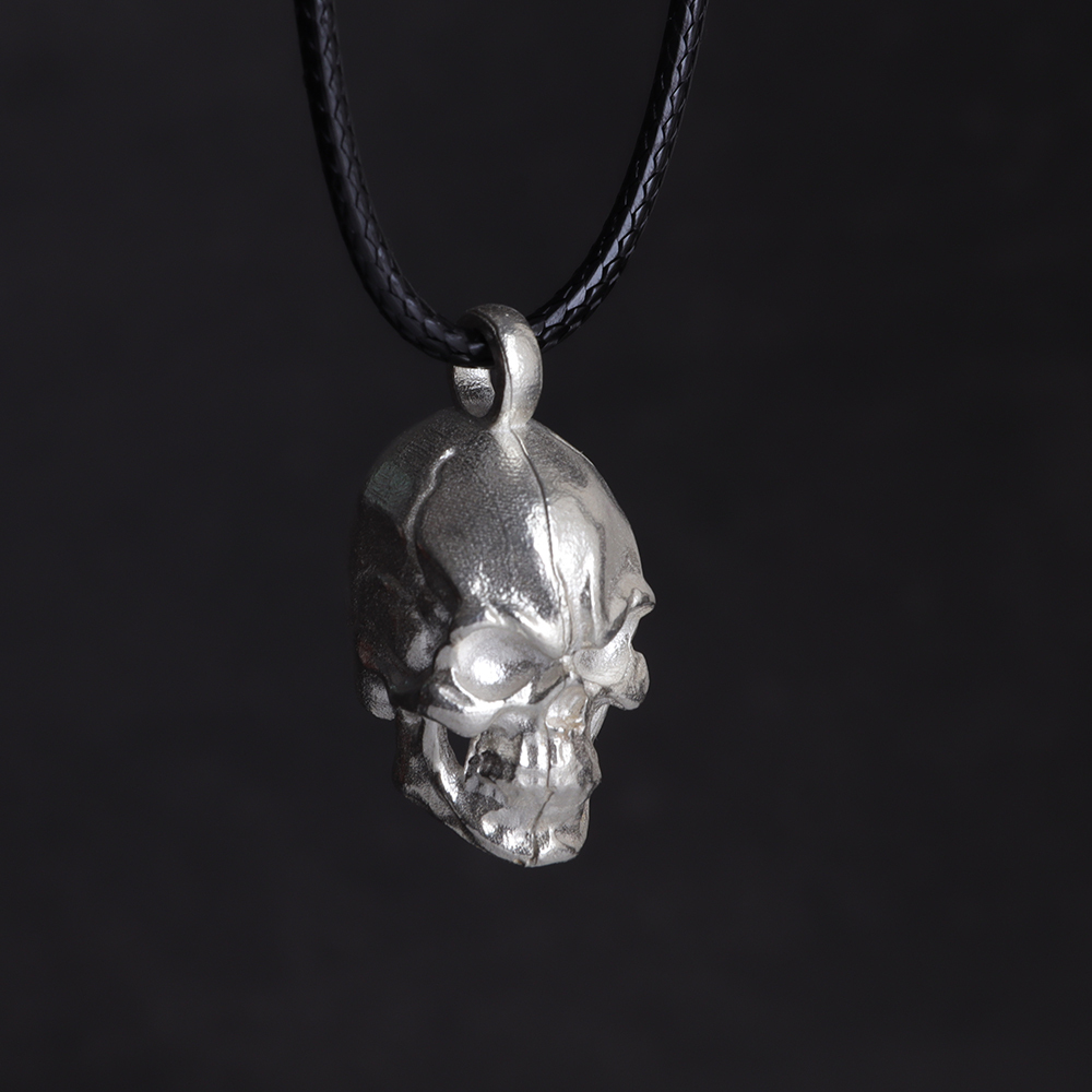 925 Silver Skull Pendant Necklace