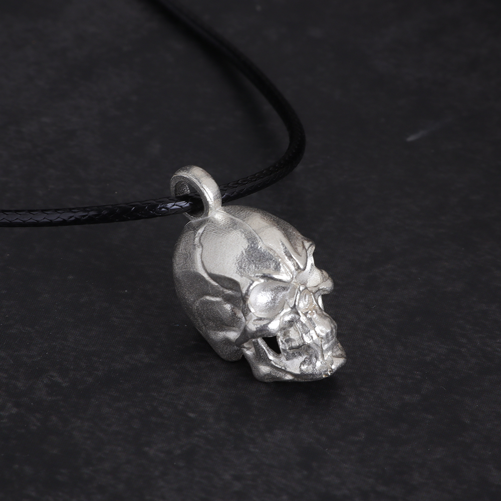 925 Silver Skull Pendant Necklace