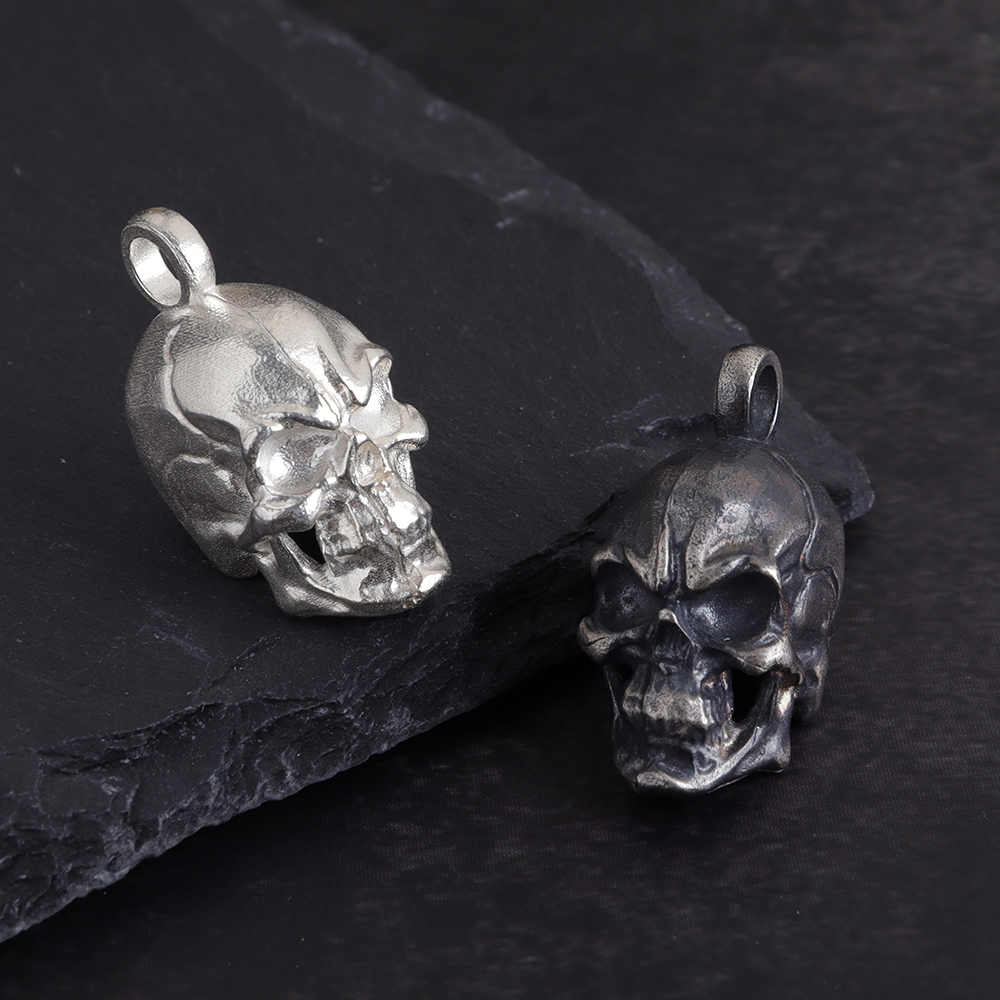 925 Silver Skull Pendant Necklace