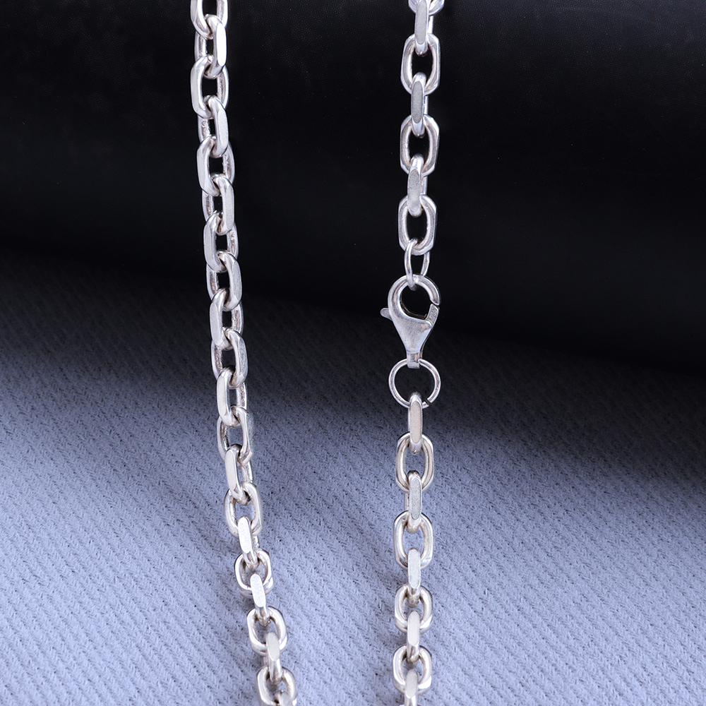 Oxidized Cable Chain Solid Silver 925.