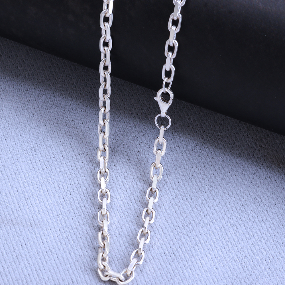 Oxidized Cable Chain Solid Silver 925.