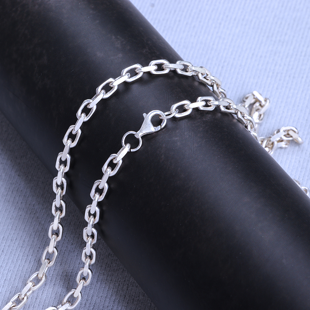 Oxidized Cable Chain Solid Silver 925.