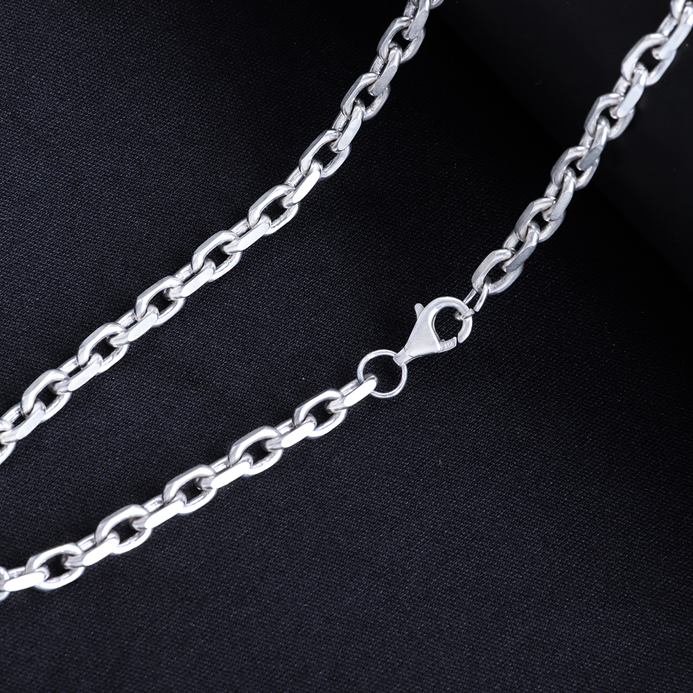 Oxidized Cable Chain Solid Silver 925.