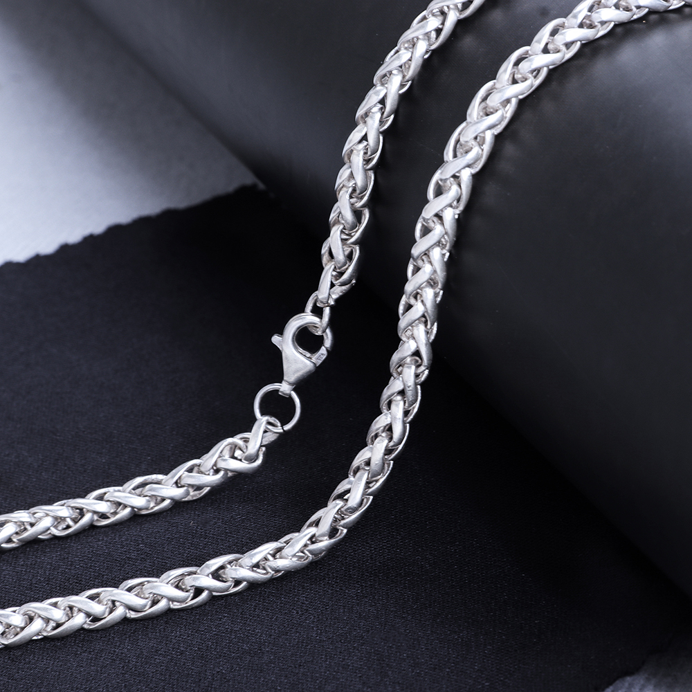 Oxidized Silver Chopin Chain