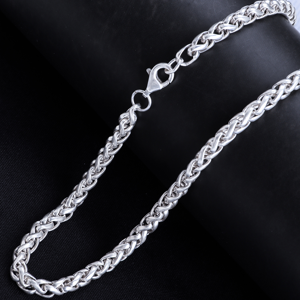 Oxidized Silver Chopin Chain