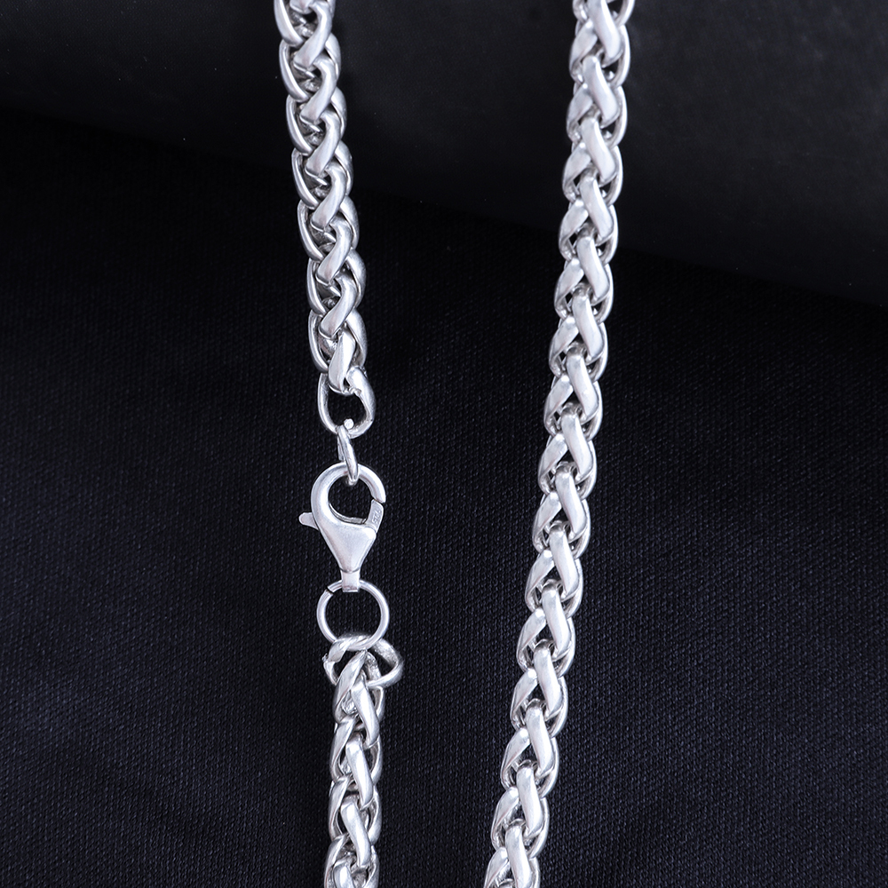 Oxidized Silver Chopin Chain