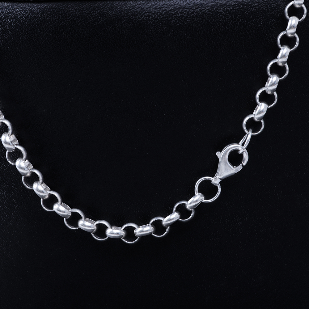 Oxidized Silver Rolo Chain