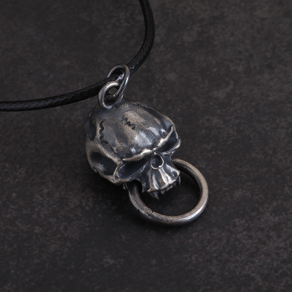 Skull Pendant no Jaw Handmade in Sterling Silve