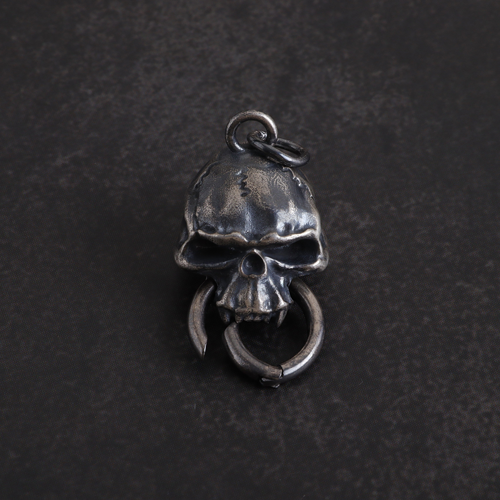 Skull Pendant no Jaw Handmade in Sterling Silve