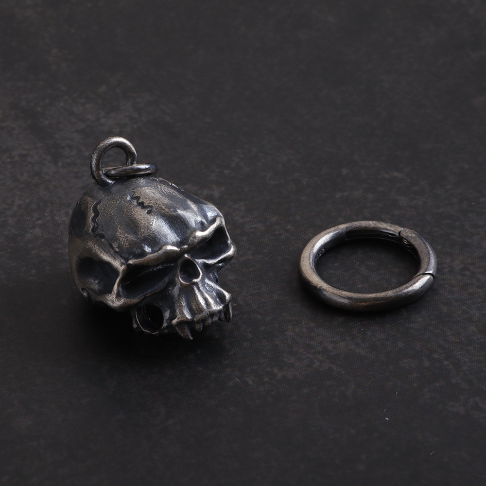 Skull Pendant no Jaw Handmade in Sterling Silve